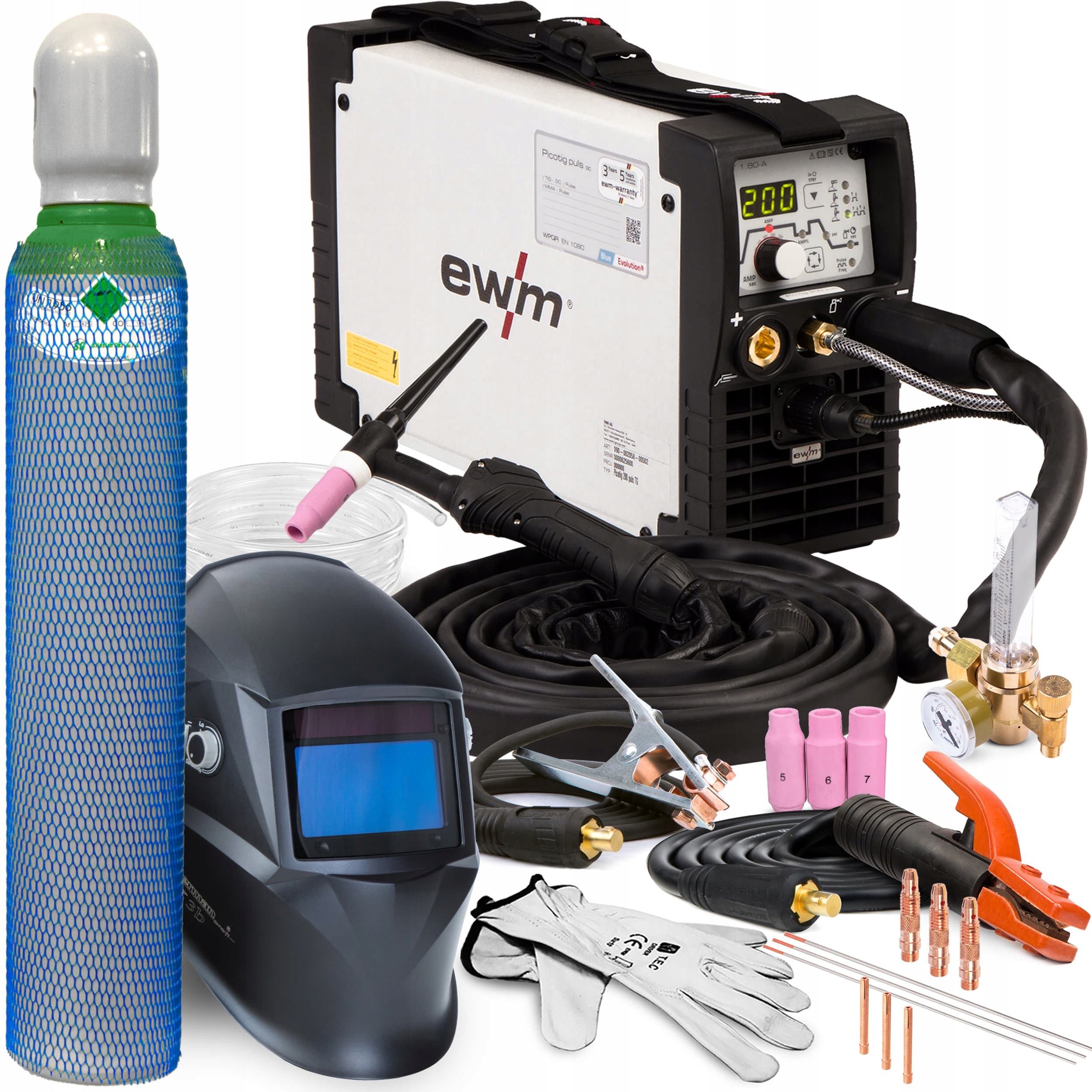 Invertorová Svářečka Ewm Picotig 200 Tig DC Mma Puls Hf Igbt 230V 200A 4 M