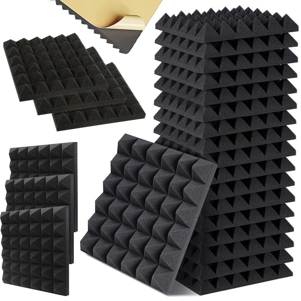 Akustické Odhlučňovací Panely Pyramidka Nástěnné 30×30×5cm 24KUSŮ
