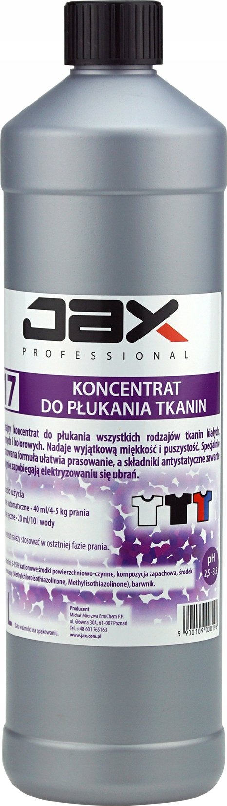 

Płyn Do Płukania Koncentrat Perfumowany JAX17 1L