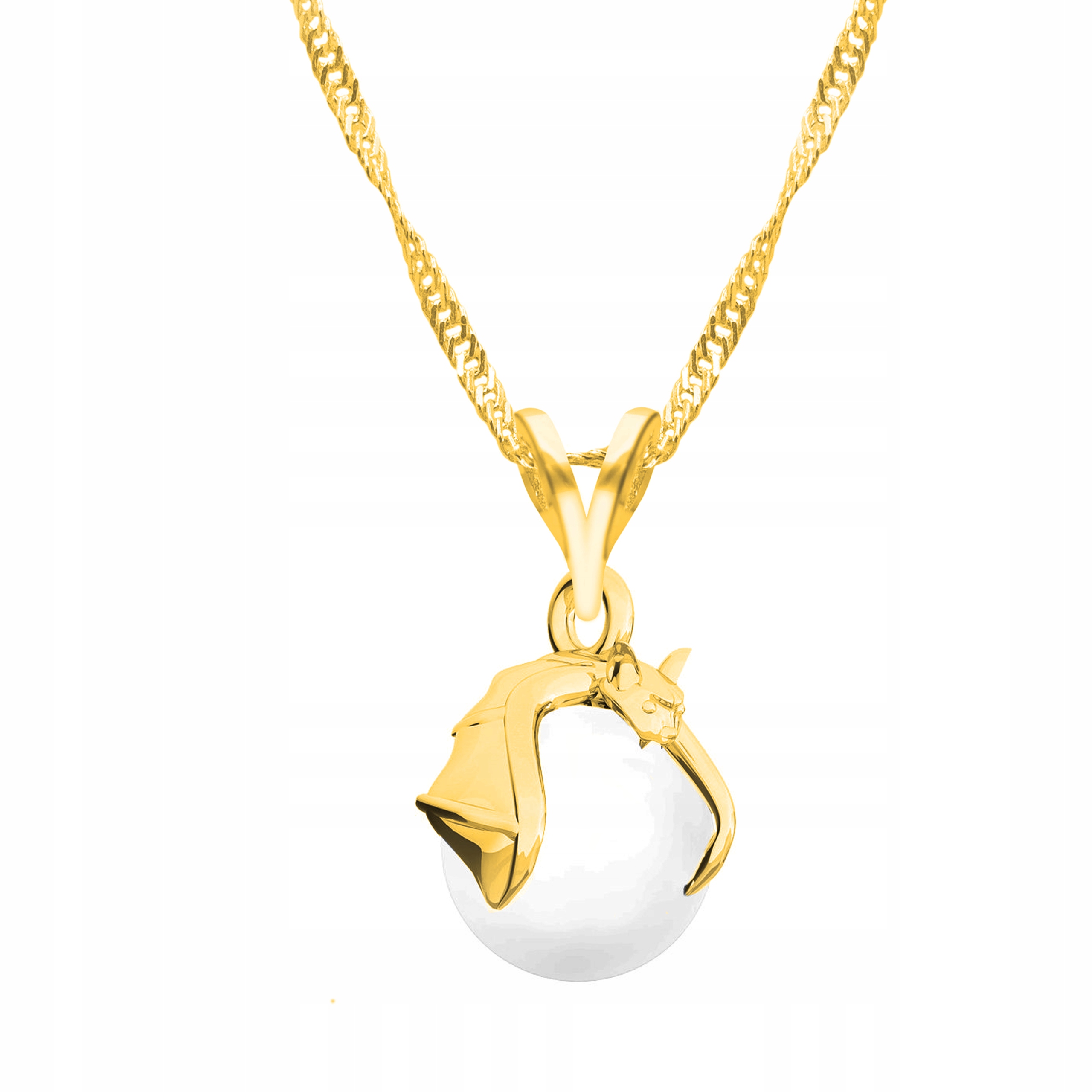 Řetízek zlatý náhrdelník 925 Netopýr Perla