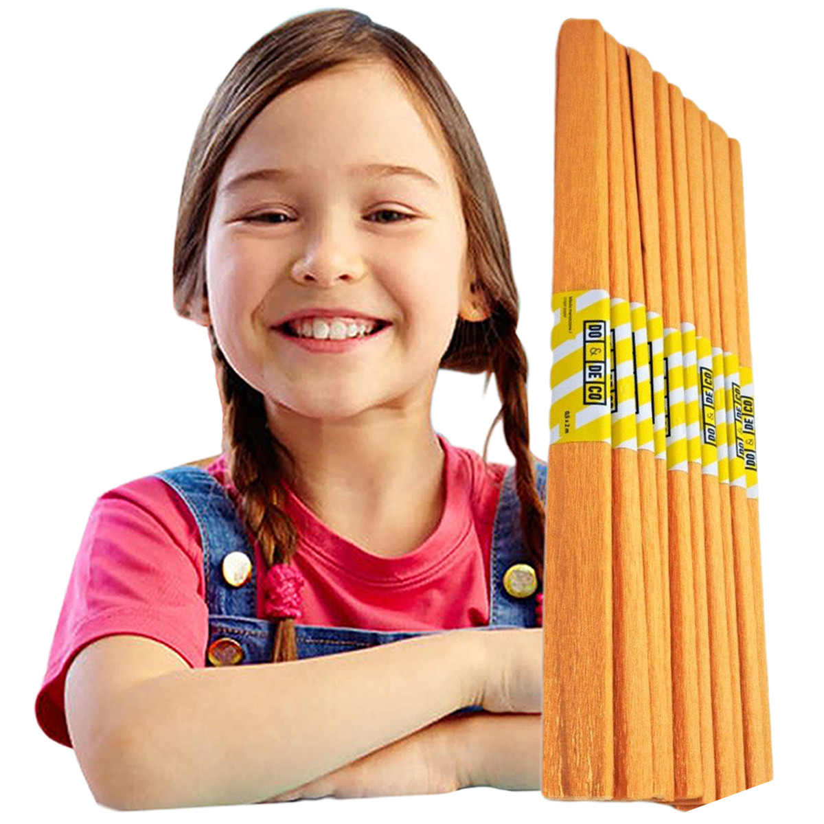 KREPINA ZŁOTA BŁYSZCZĄCA BIBUŁA 10 ROLEK ZESTAW