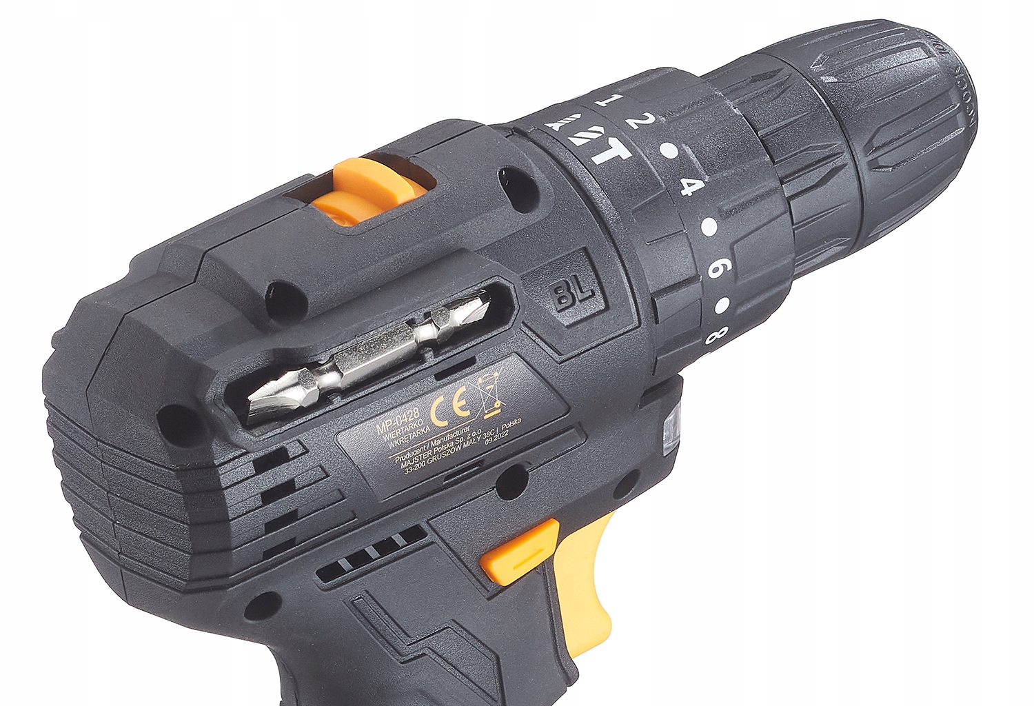 UDAROWA WIERTARKO WKRĘTARKA AKUMULATOROWA 20V BEZSZCZOTKOWA 2xAKU MP0428 Maksymalna prędkość obrotowa - I bieg 350 RPM