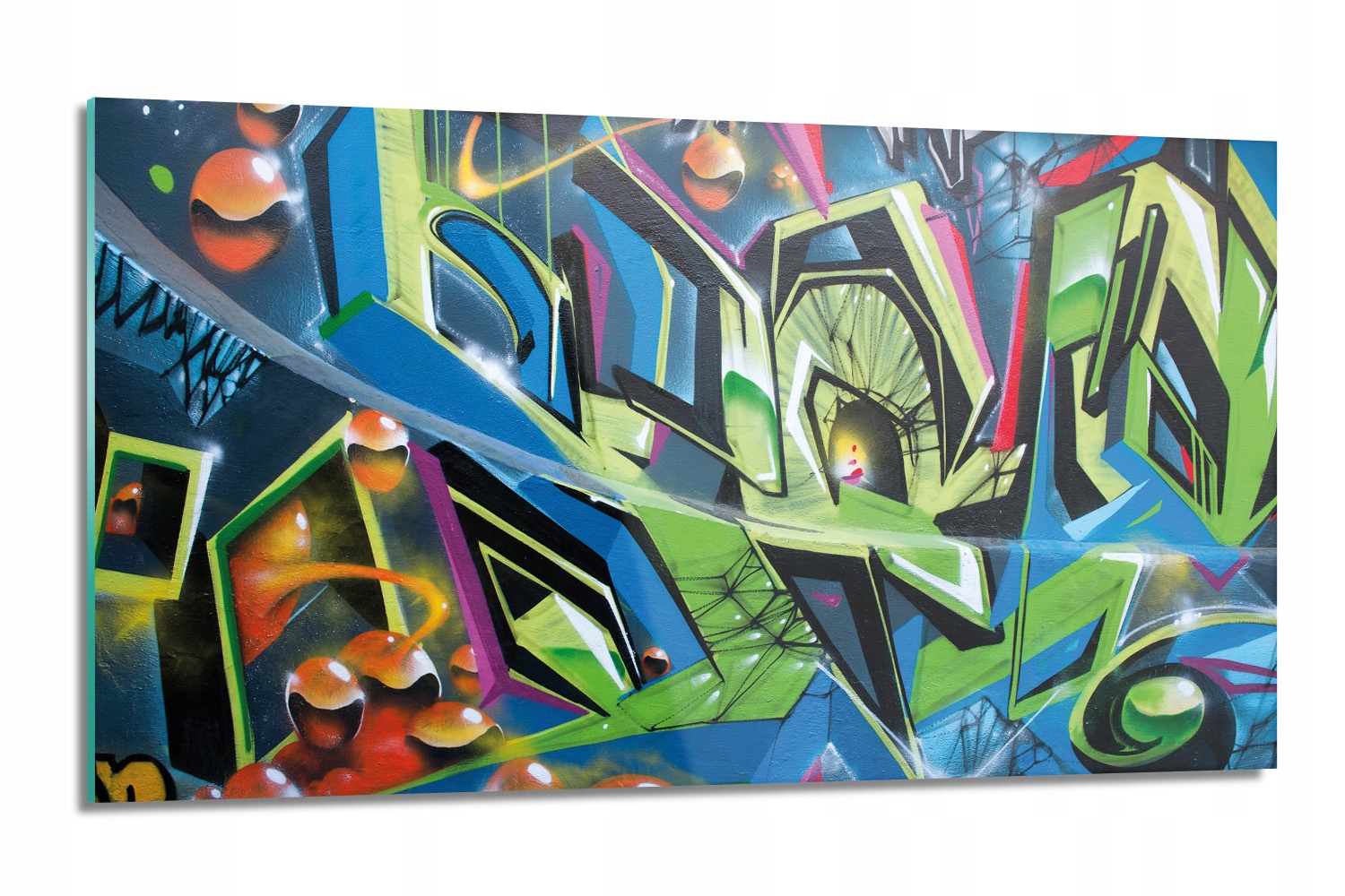 Sklenená doska Nápis graffiti na stenu 120x60 s fotografiou