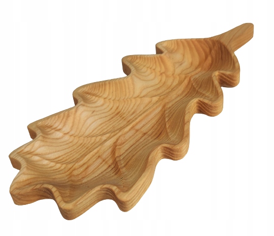 MISKA LIŚĆ POJEMNIK NA PRZEKĄSKI DEKOR DREWNIANY