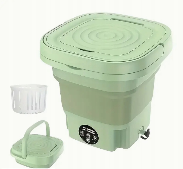 Składana mini pralka 8L z funkcją wirowania idealna na podróże