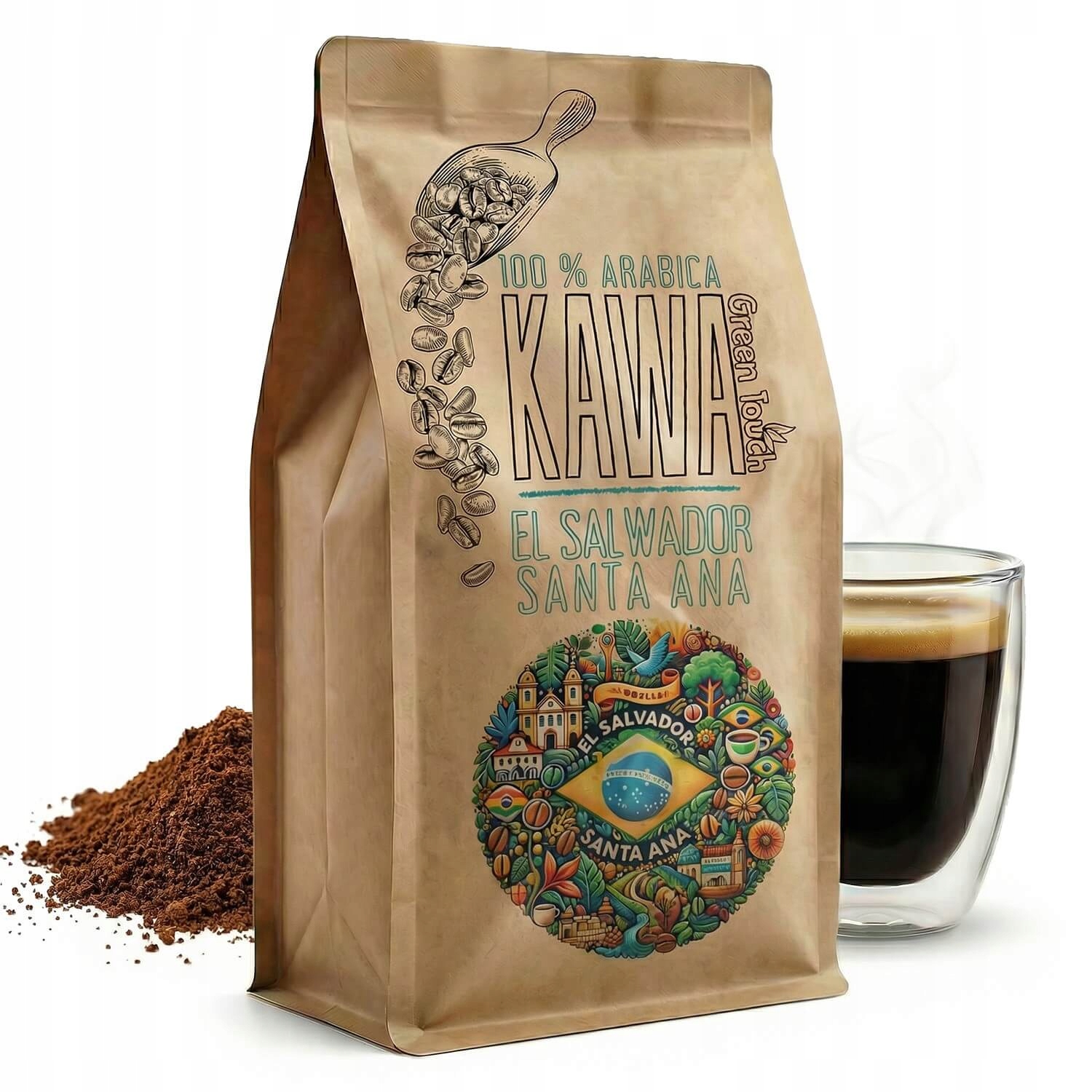 mletá káva El Salvador Santa Ana 100% arabica 1 kg Green Touch