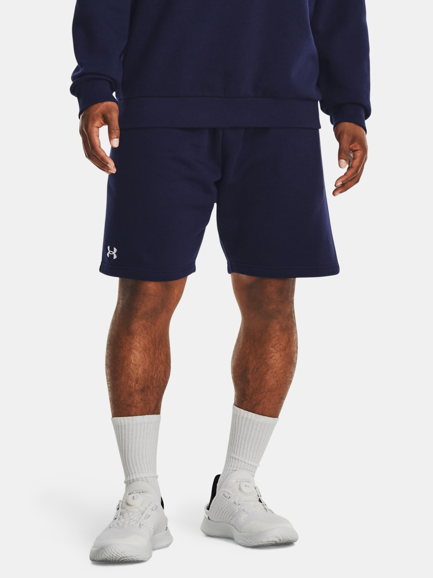 Kraťasy Ua Rival Fleece Shorts-BLU vel. M