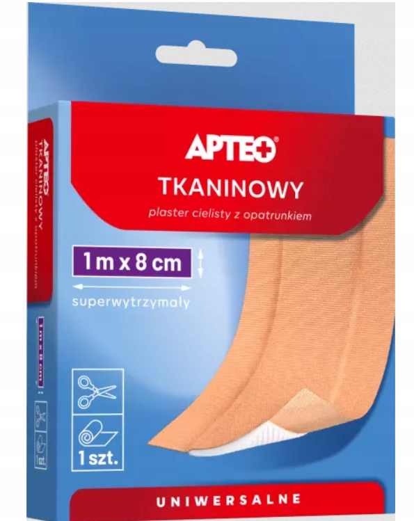 

Apteo Plaster Tkaninowy z Opatrunkiem 1x8 cielisty