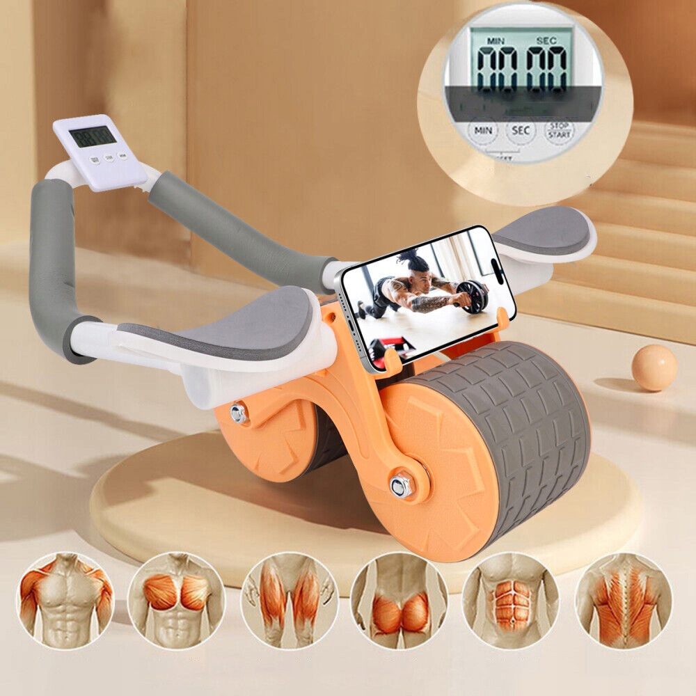 KOŁO DO ĆWICZEŃ MIĘŚNI BRZUCHA CORE ROLKA + TIMER + MAT Kod producenta 6SP0240OG1618