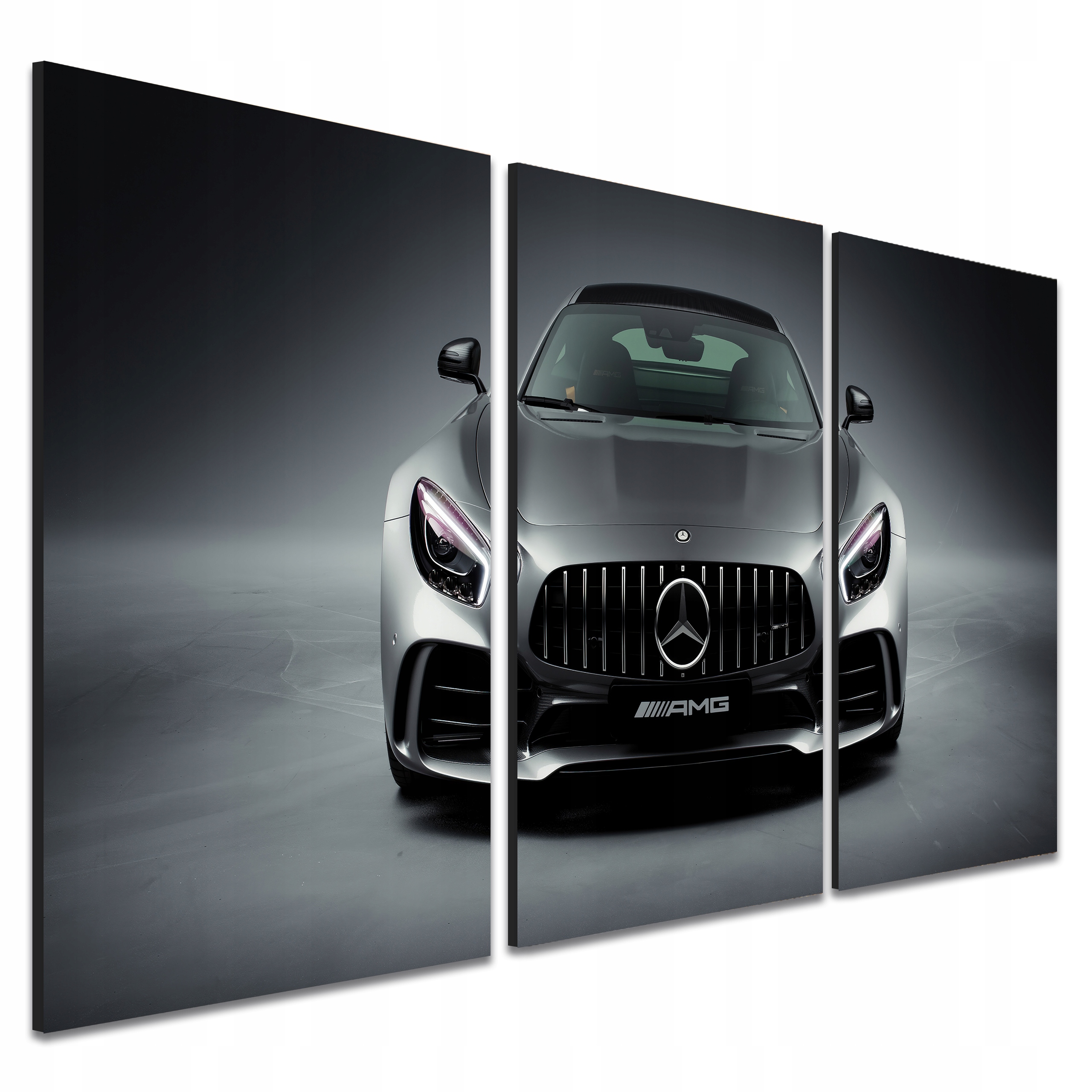 Obraz na zeď Mercedes Amg 3 ks triptych pro automobilového fanouška 40x90 cm