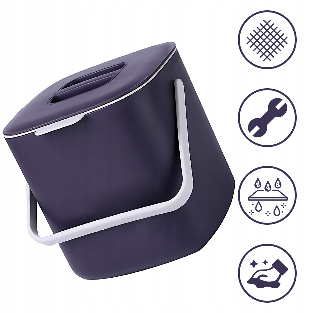 Levně 4 L Nádoba Na Odpadky S Víkem A Držákem Na Třídění Odpadků