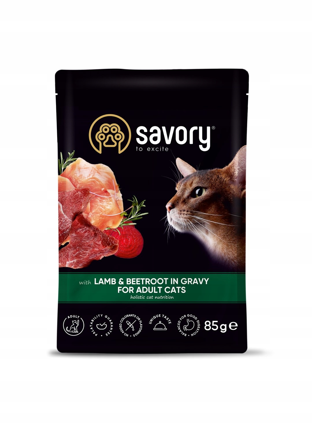 Levně Savory mokré krmivo pro kočky adult jehněčí a červená řepa v omáčce 24x85 g