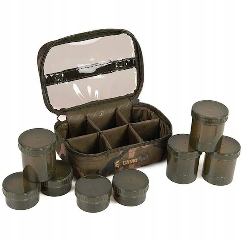 Torba Z Zestawem Pojemników Na Pzynęty Fox Camolite 8 Pot Case 24.5x16.5x9