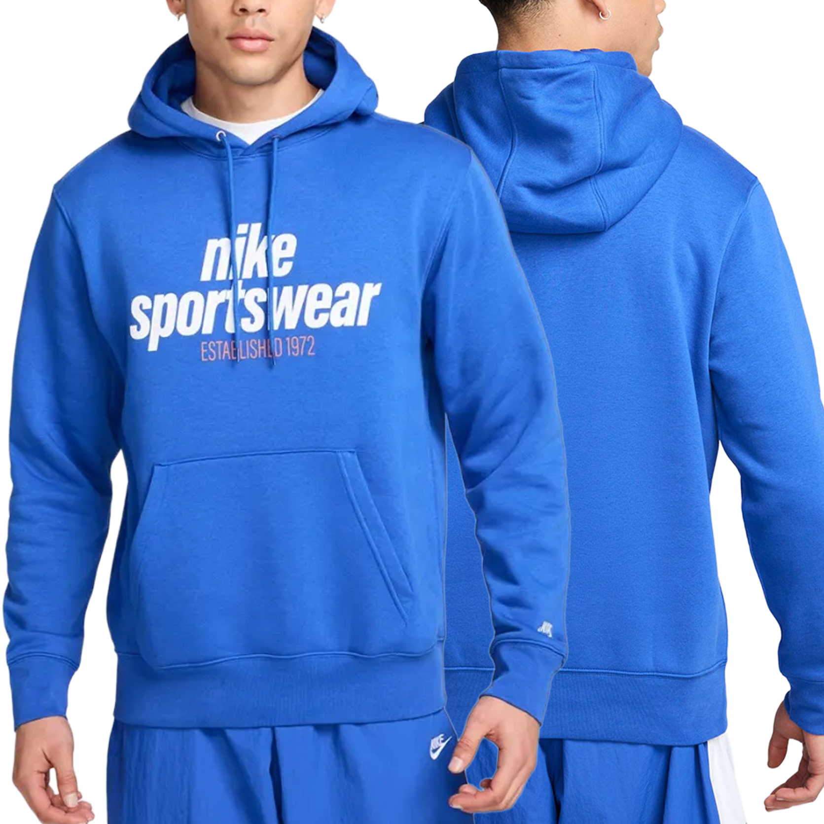 Nike pánská mikina klokanka s kapucí modrá zateplená HJ2159-480 M