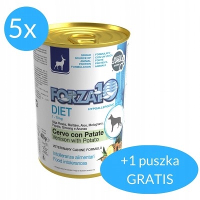 Forza10 Dieta pro psa jelen s bramborami 5x400g 400g Bonus