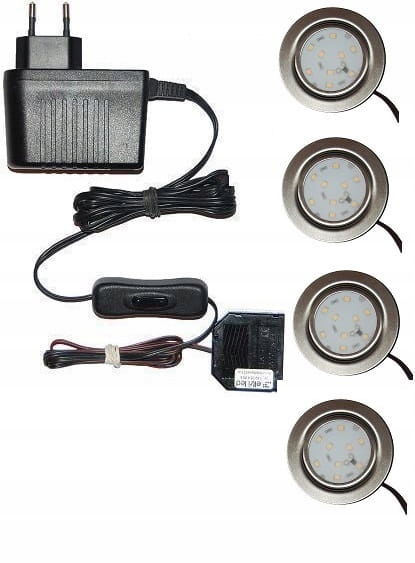 Oświetlenie mebli 4x oprawa LED Hera 12V DC