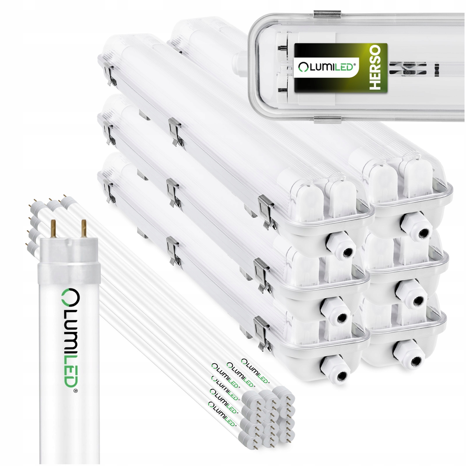 6 x Hermetická lampa 60 cm T8 na garáž 12 x Led žiarivka Tuba 9 W