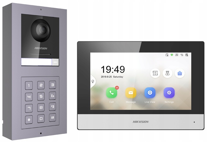 WIDEODOMOFON IP WiFi HIKVISION DS-KH6320-WTE1 z dotykowym ekranem