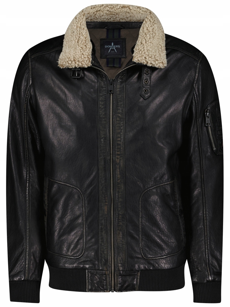 Donders Velká Velikost Kožená Bunda Pilotka vel. 64