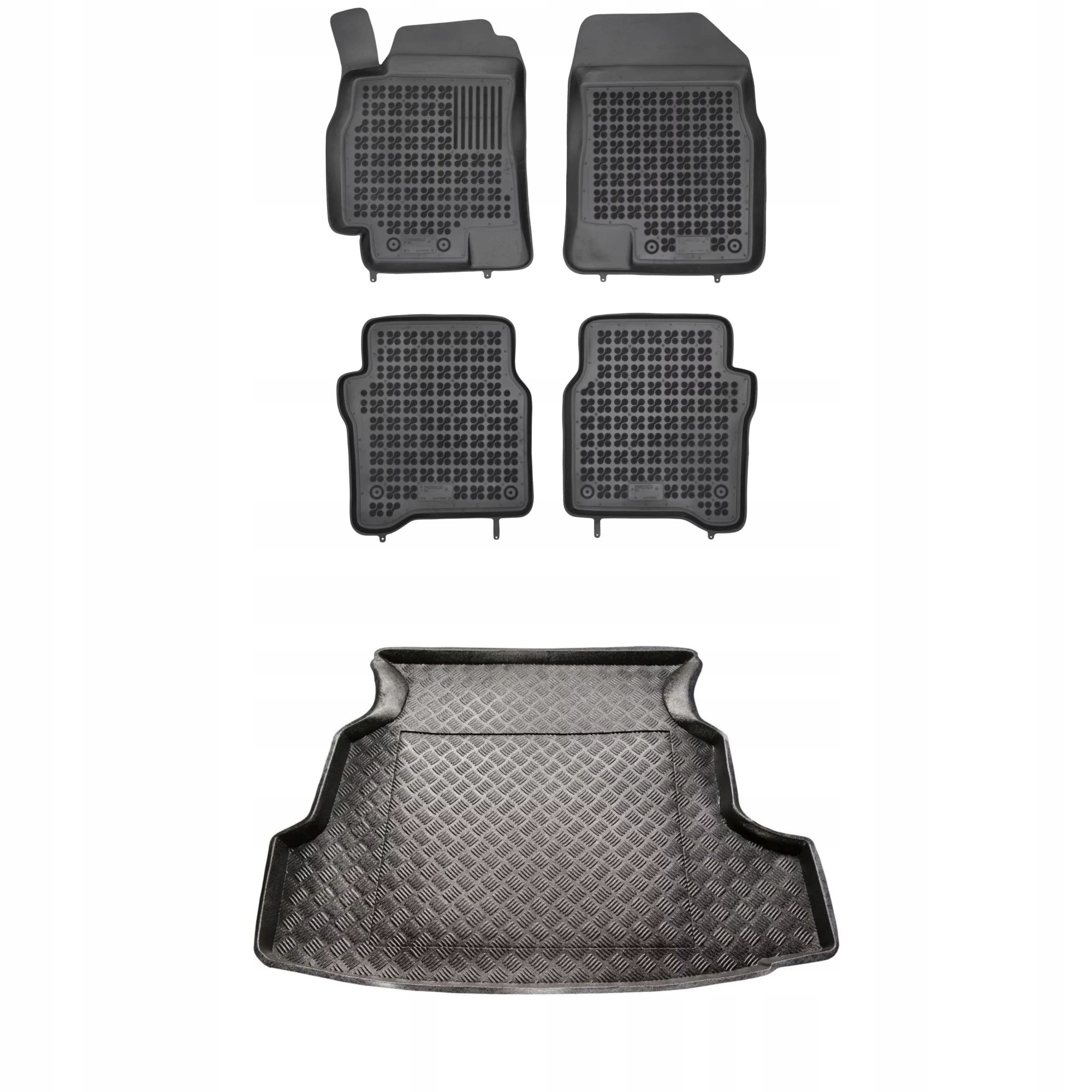 Sada černých koberců plastová podložka Nissan Primera III P12 2002-2007