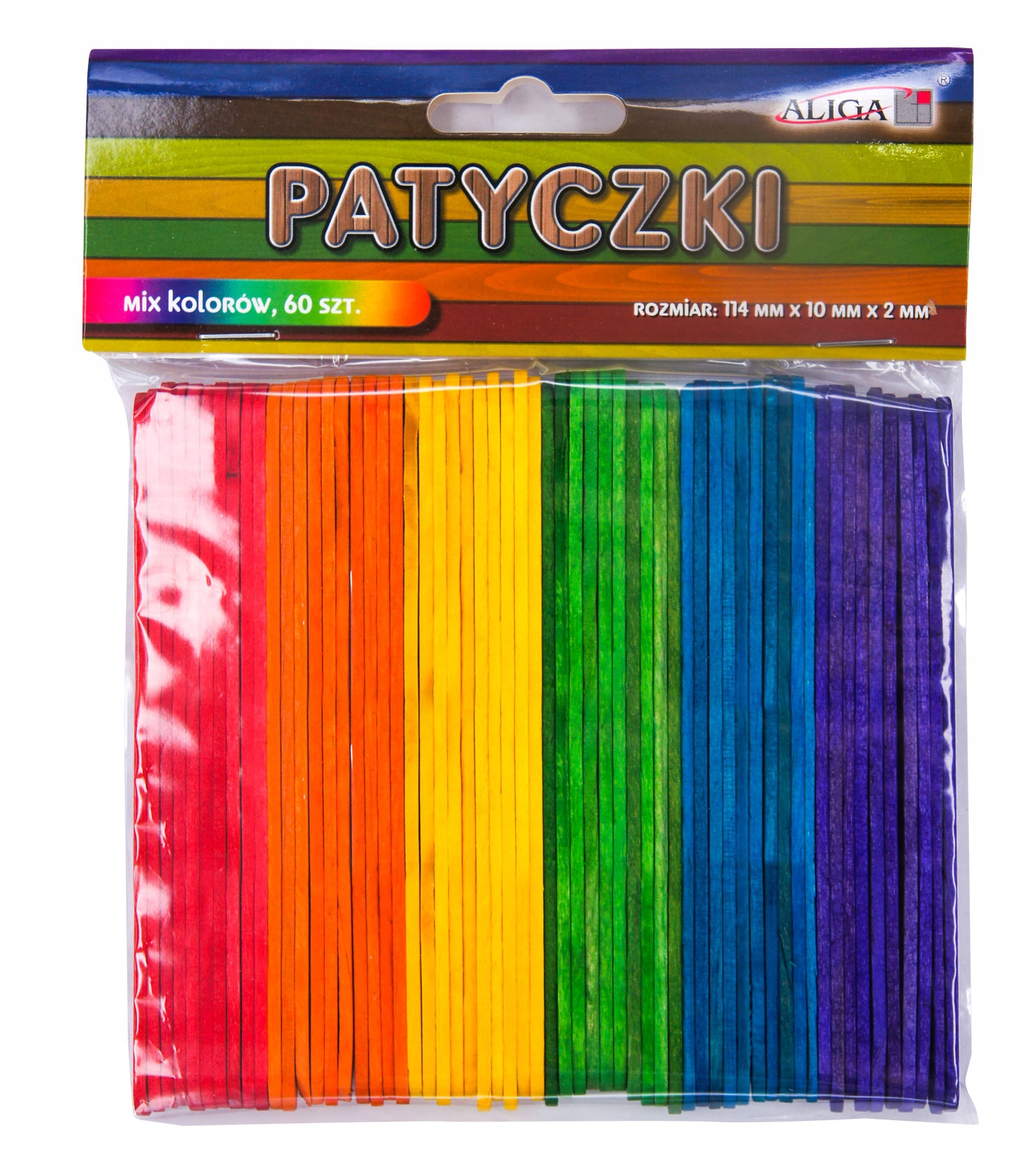 

Patyczki kreatywne kolorowe szer 10 mm