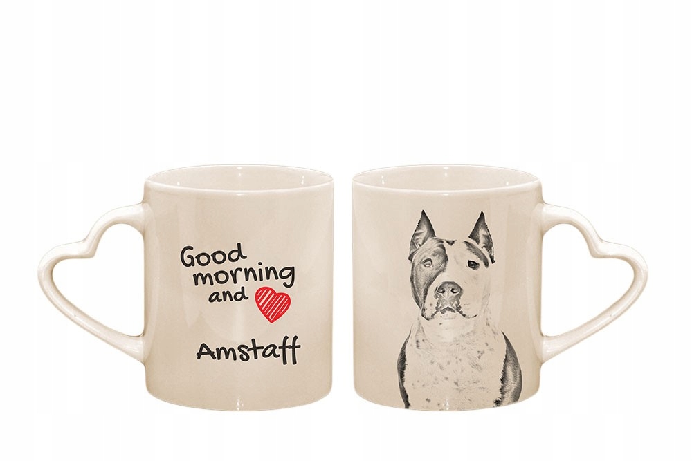 

Amstaff Kubek ceramiczny serce z nadrukiem