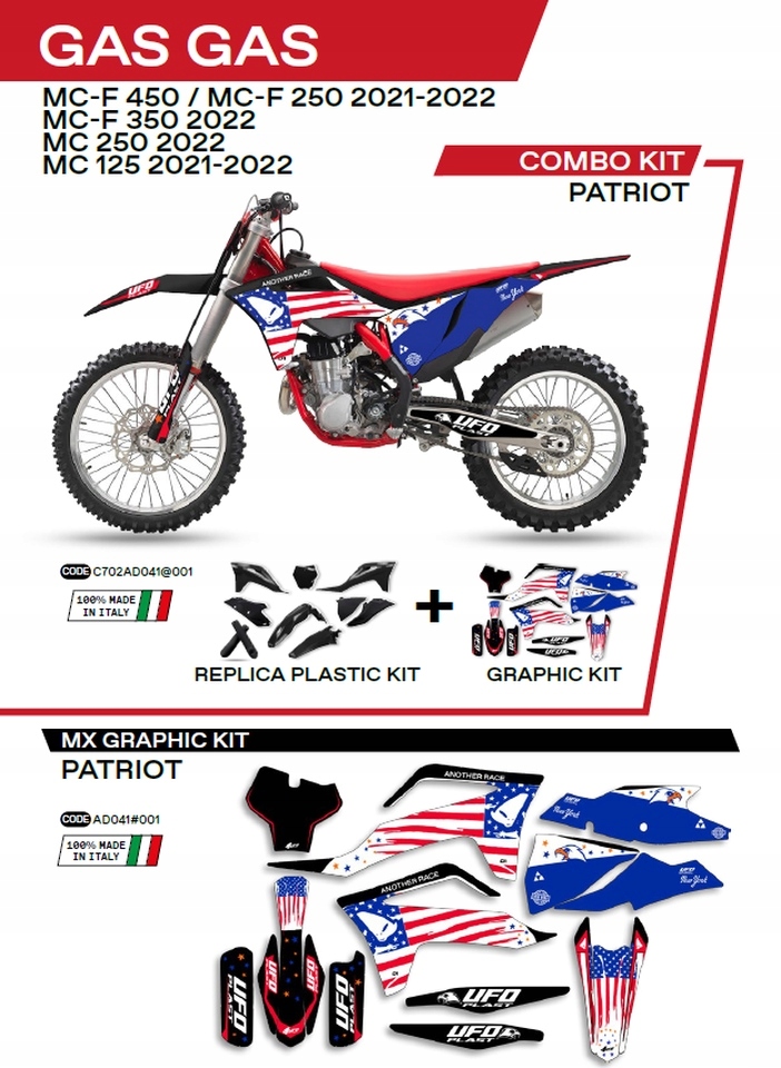 Ufo Sada plastov Ggkit702001 Plus Sada nálepiek (olepiek) Gas Gas Mc