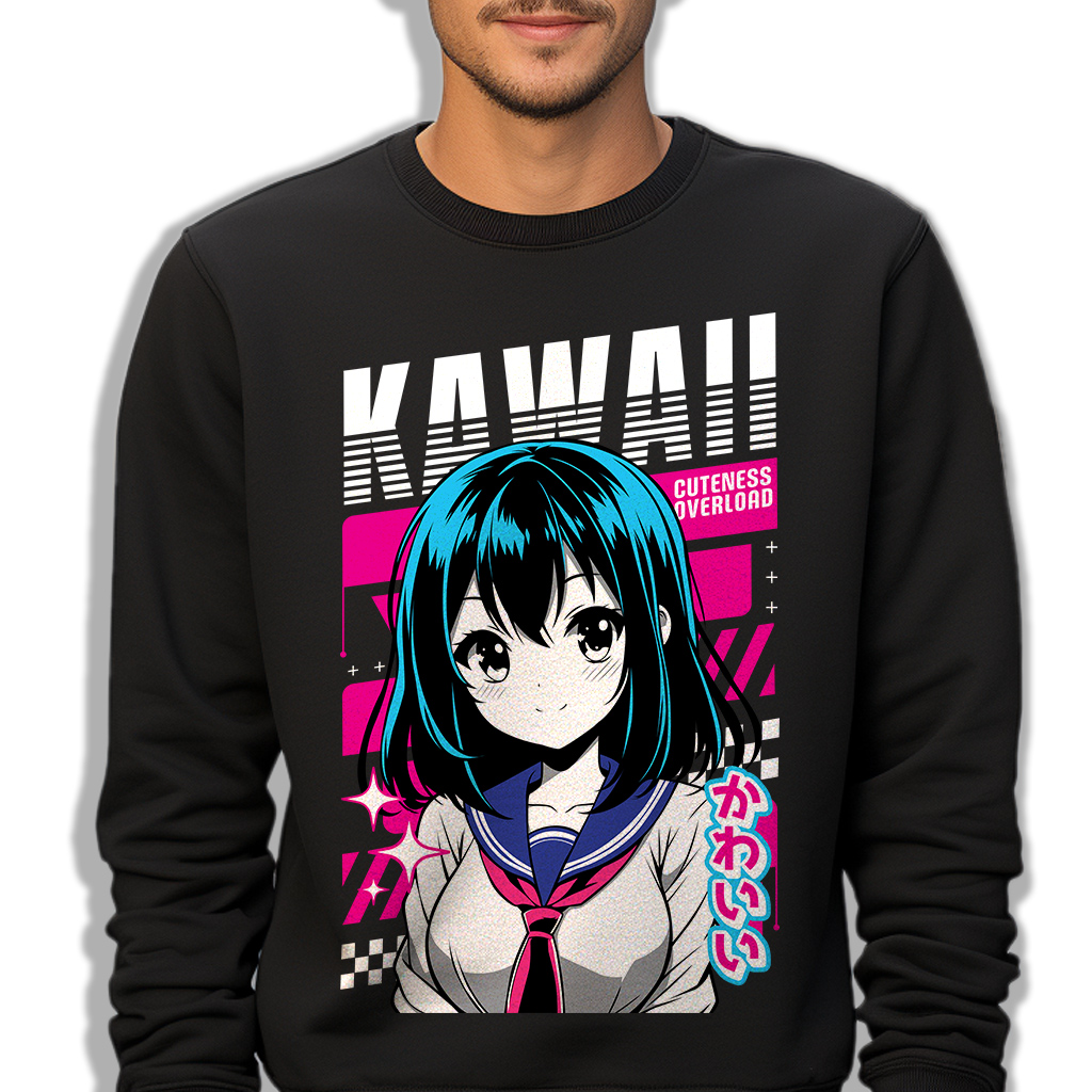 Pánská Mikina Tepláková Černá Velikost S Dárek Anime Vr Školní Vzory