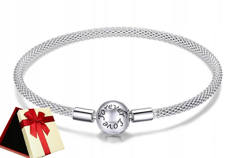 Modulární Náramek Forever Love Stříbro s925 Baza pro Charms, velikost 21 cm
