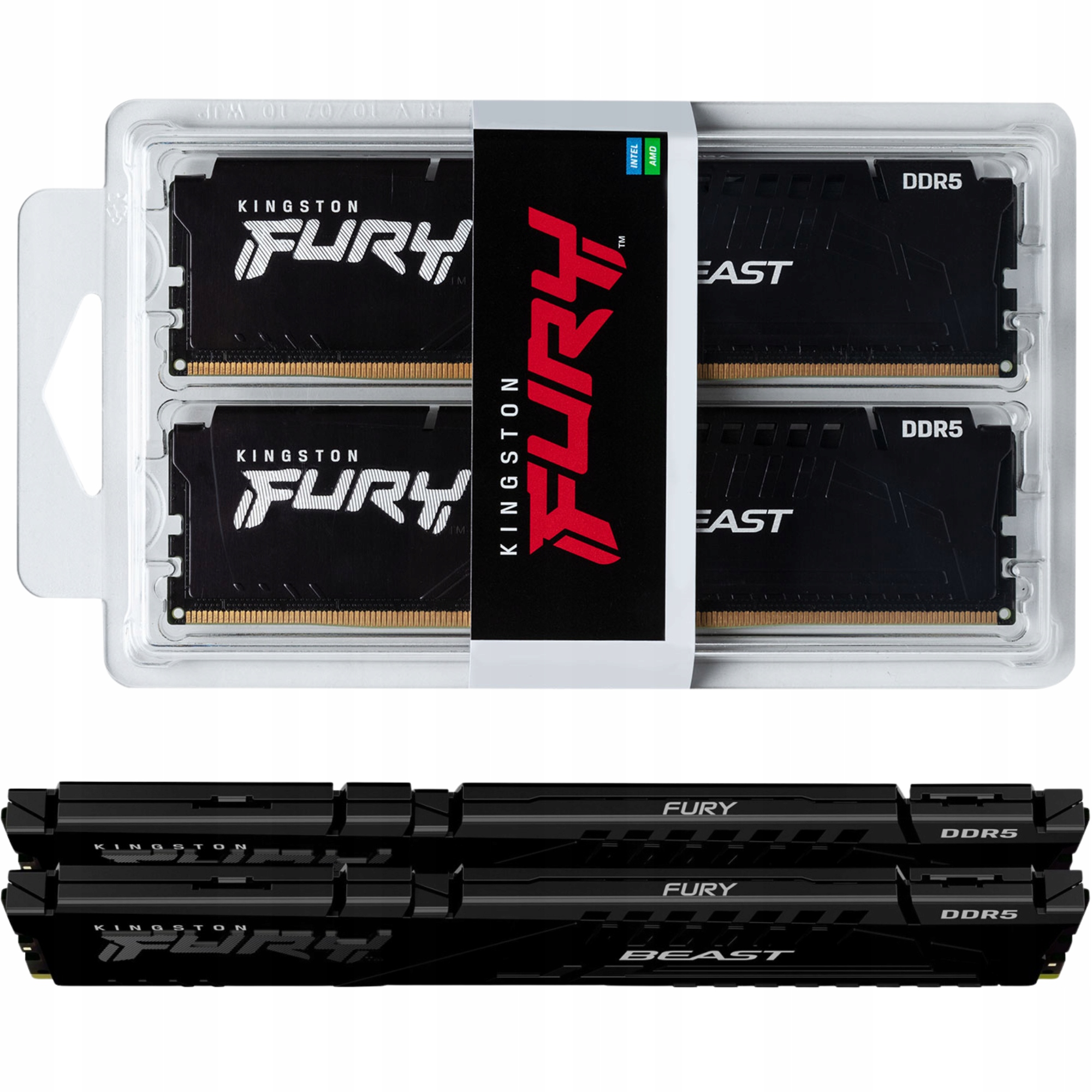 Pamięć Ram DDR5 16GB Kingston Fury Beast 5600 MHz CL36 2x8GB do komputera