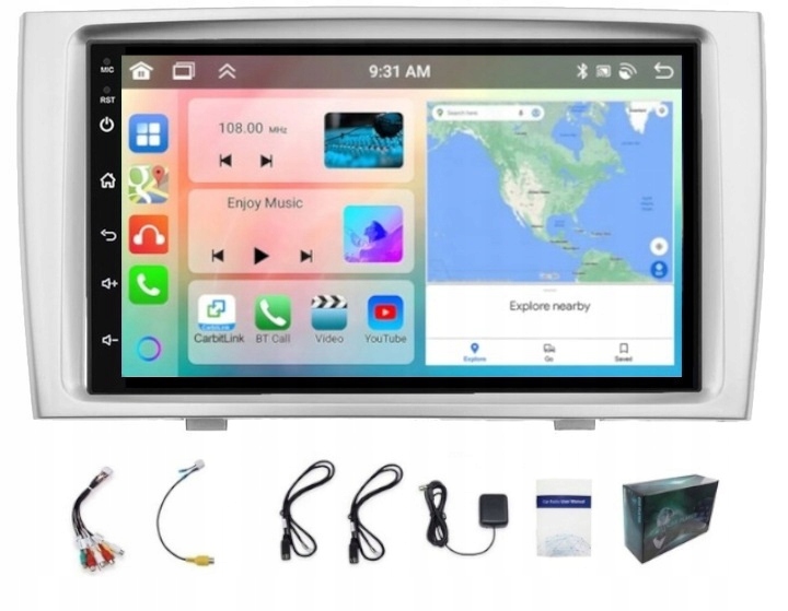 Rádio Navigácia Carplay Bluetooth Wifi Gps Peugeot 308 408 Android 4GB 64GB