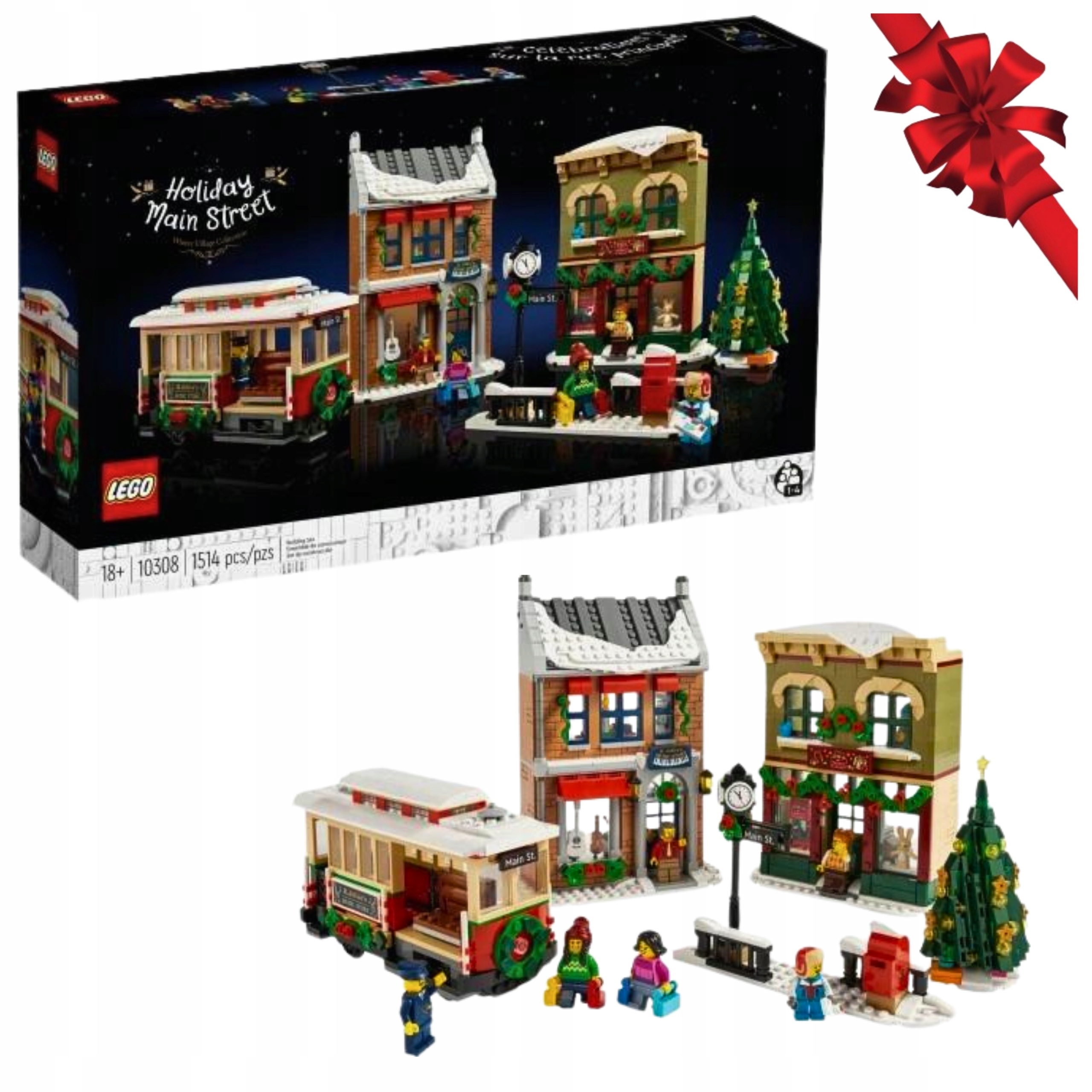 Sada kostek Lego Icons 10308 Vánoční hlavní ulice Novinka Dárek!!