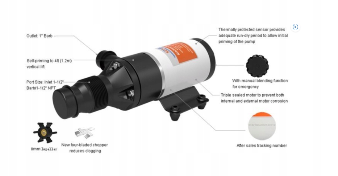 Pompa z maceratorem 12V Marka Seaflo