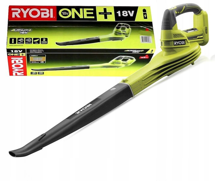 Dmuchawa akumulatorowe Ryobi OBL1820S prędkość 245 km/h 1,6 kg