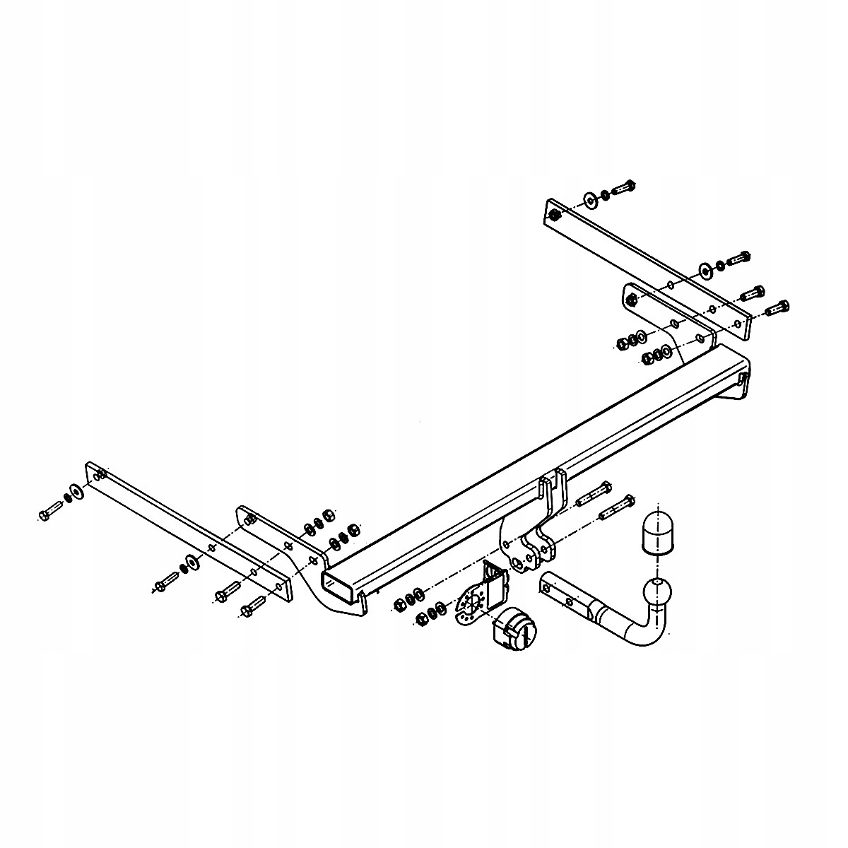Hak holowniczy Ford Escape III 3 SUV 13-19 MODUŁ WIĄZKA 13 PIN GRATIS Nowy Producent Steinhof