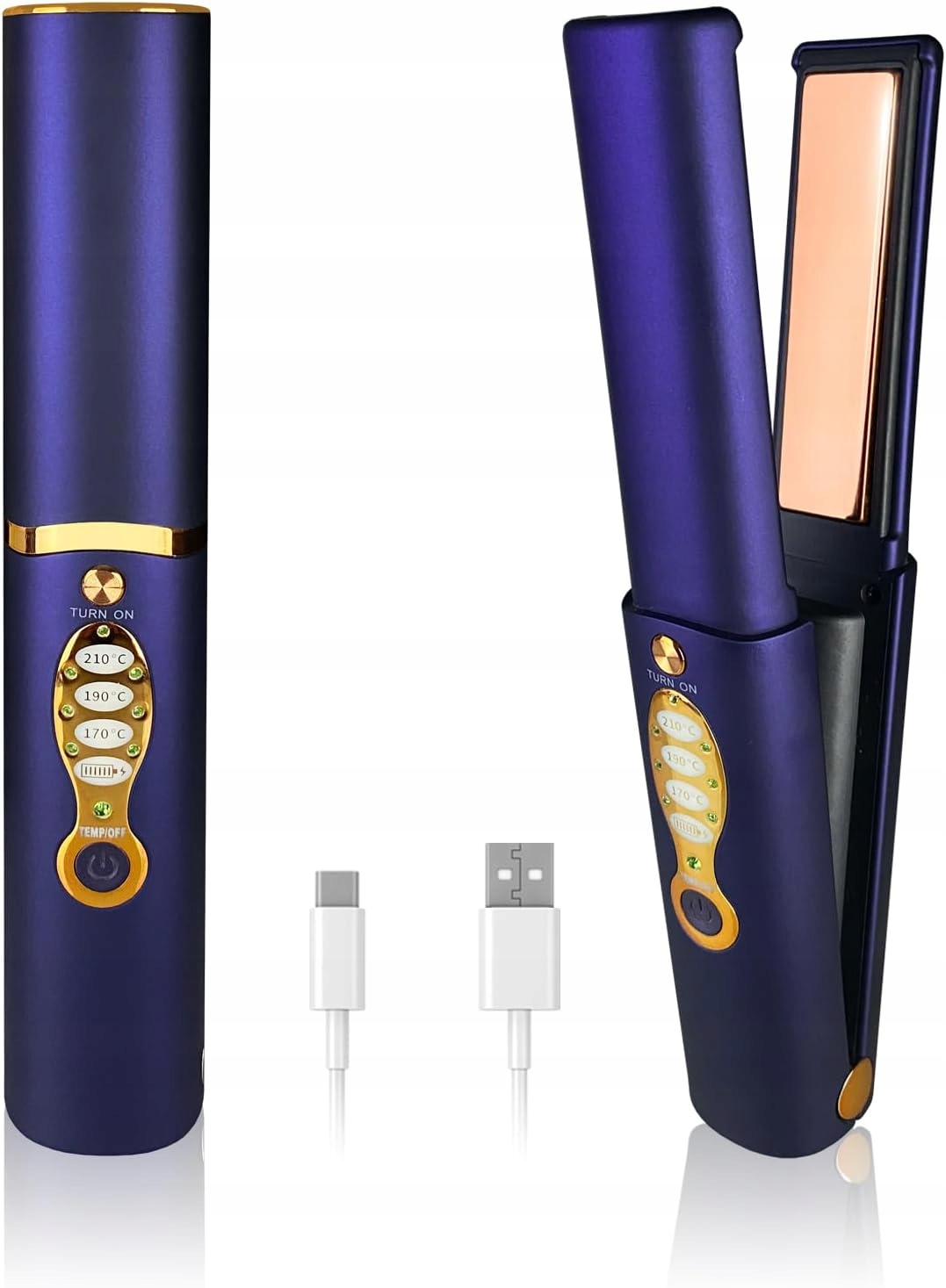 Tytanowa Przenośna mini prostownica do włosów Bezprzewodowa podróżna