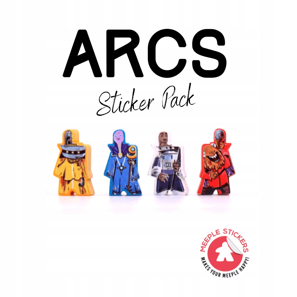 Meeple Stickers: zestaw naklejek do Arcs
