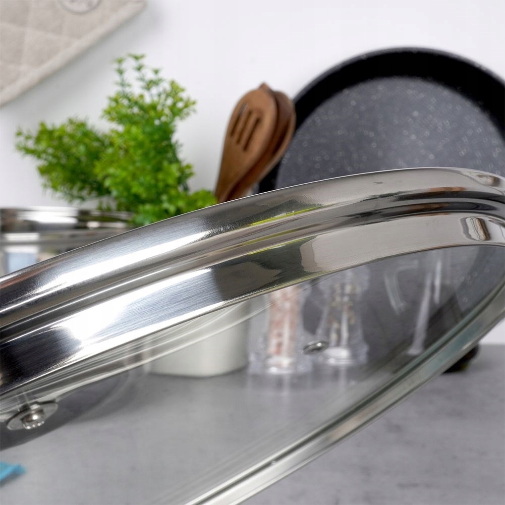 Pokrywka SZKLANA pokrywa do garnka garnków patelni uniwersalna gałka 14 cm Kształt okrągły