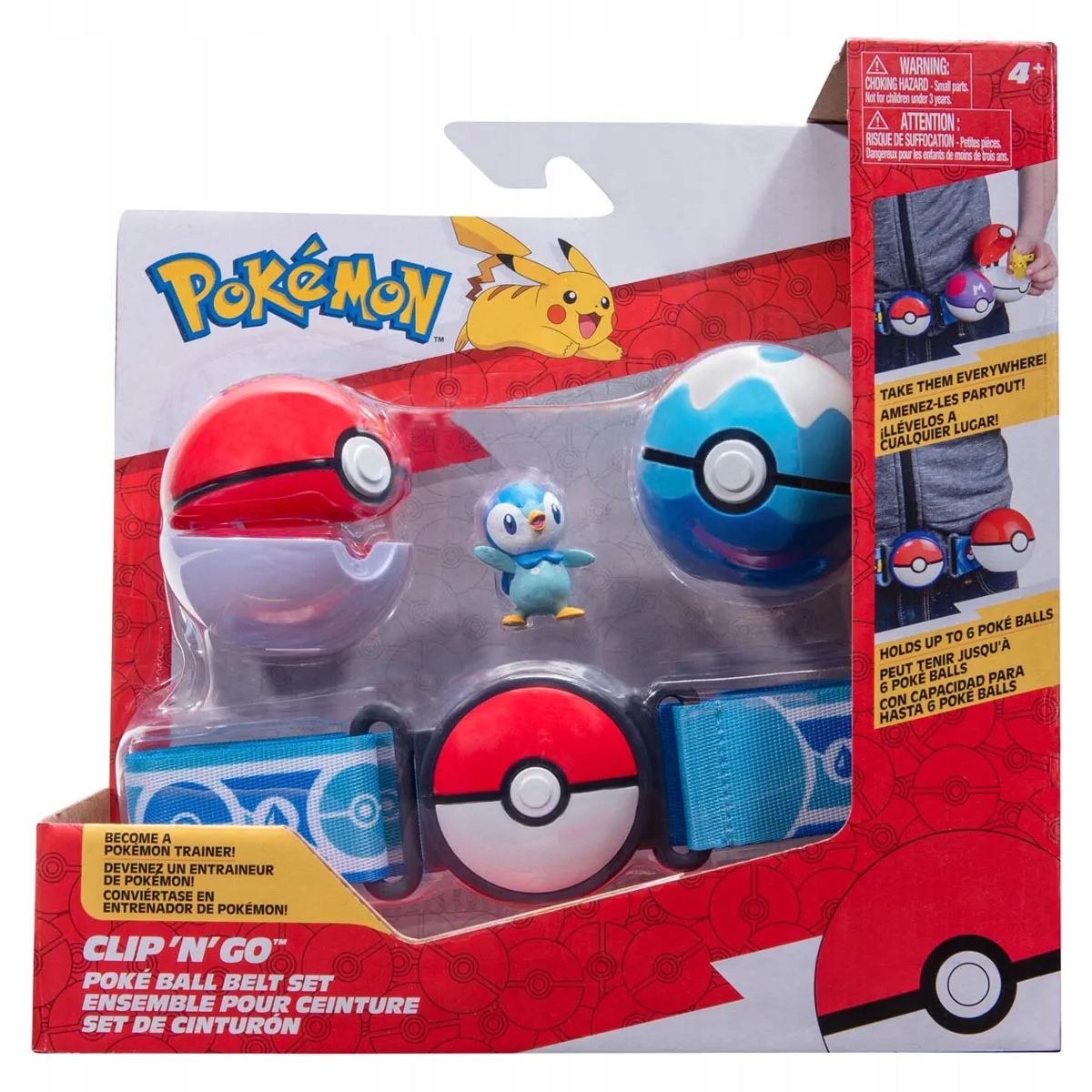 

Pokemon ClipNGo Poke Ball Belt Set Pas Dive Piplup
