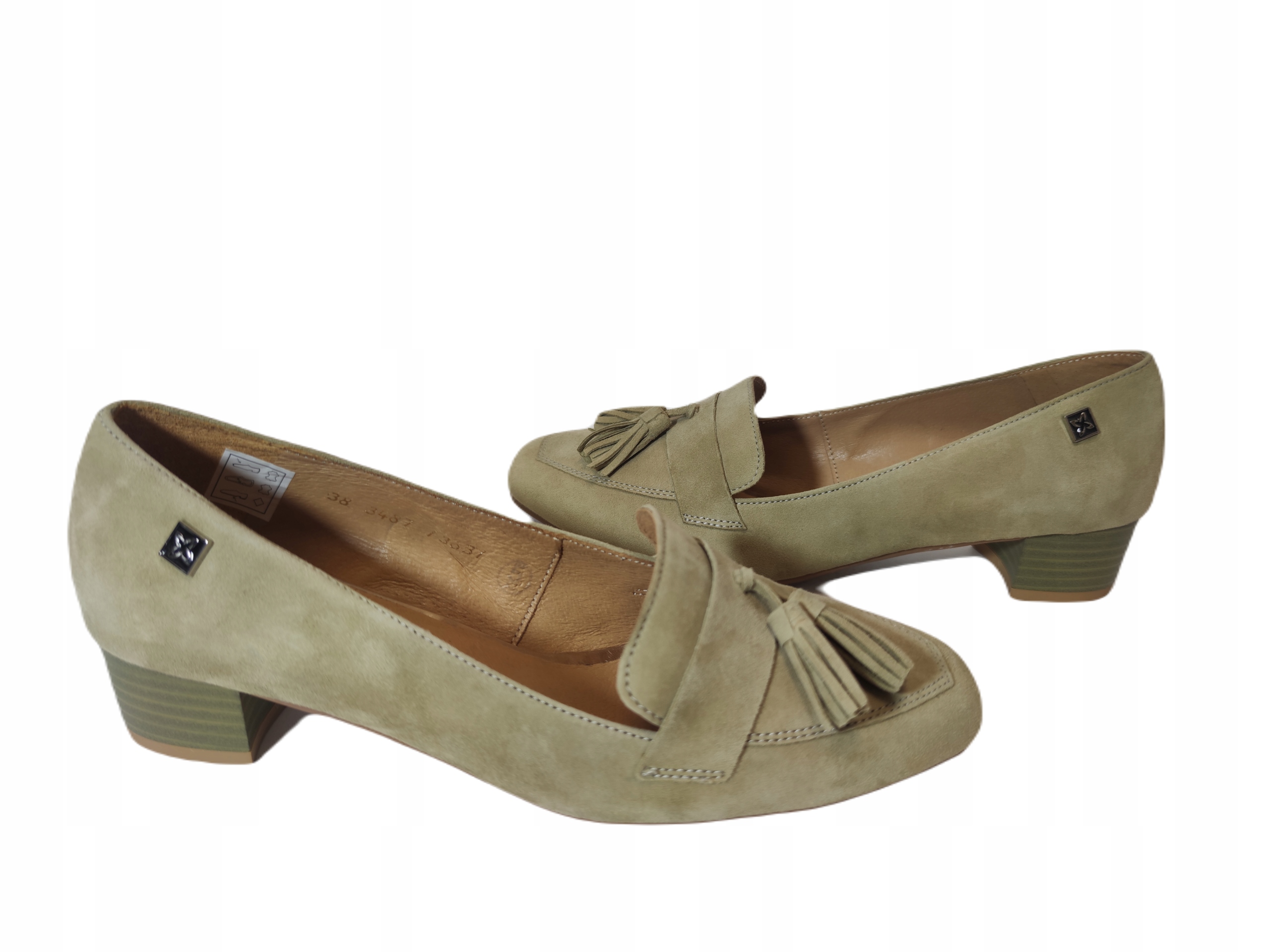 dámské mokasíny Maciejka 03487 kůže Zelená r39