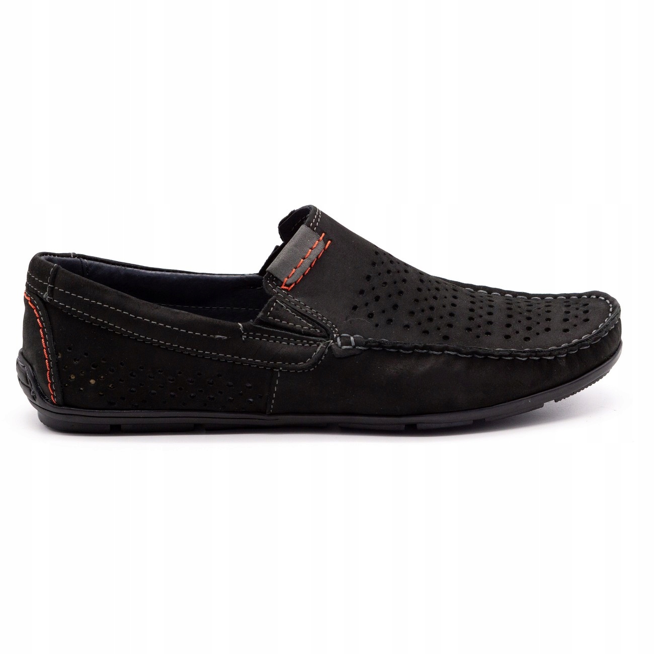 

Buty Męskie Mokasyny Skóra Lato 906 Czarny 42