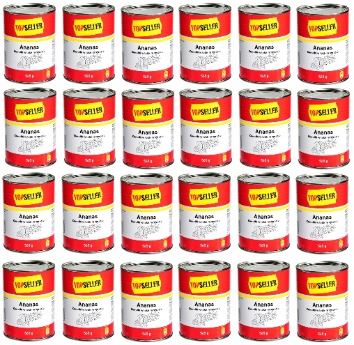 24x 565g Topseller Ananas kawałki w lekkim syropie Karton
