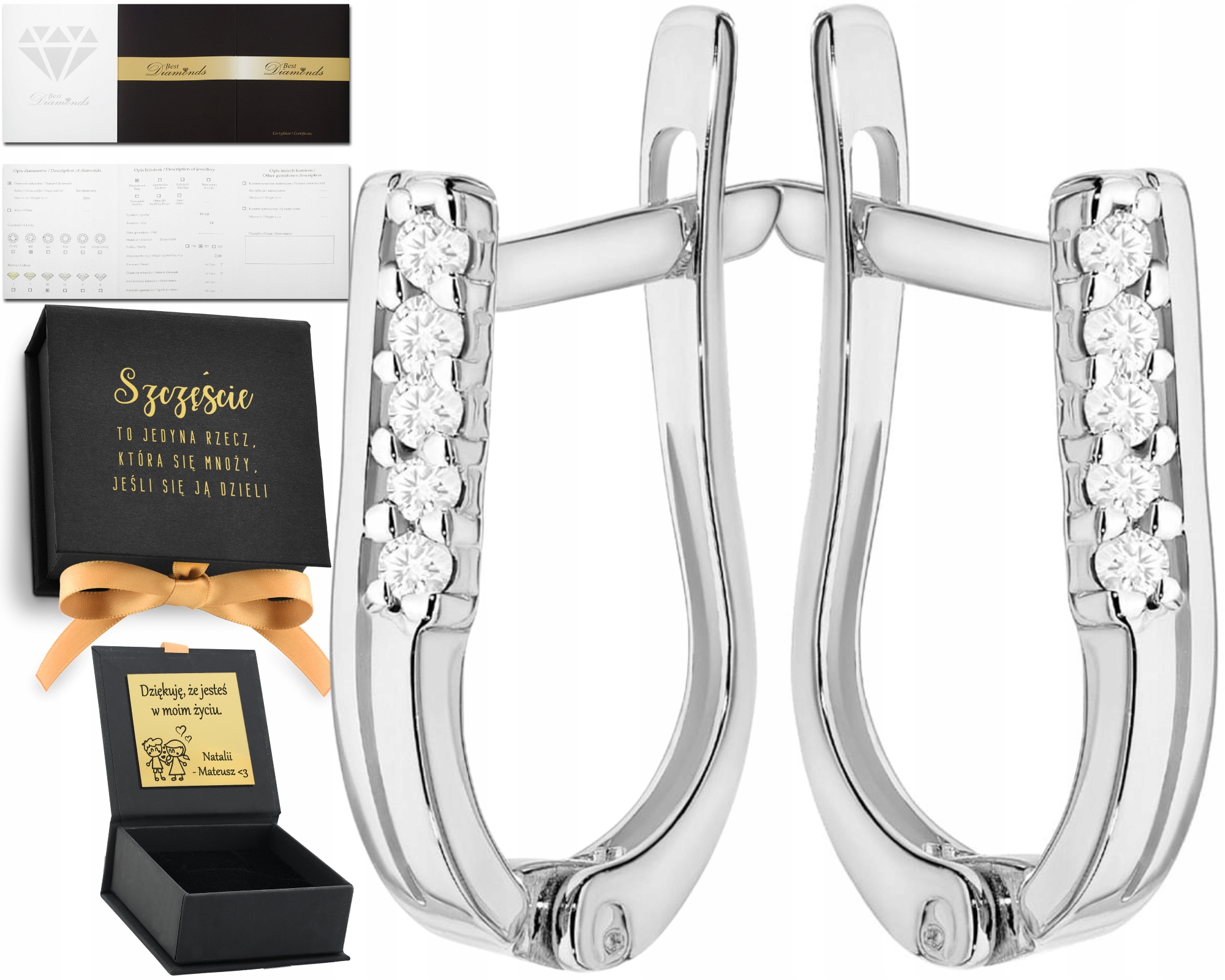 Zlaté Náušnice S Brilianty Na Anglickém Zapínání