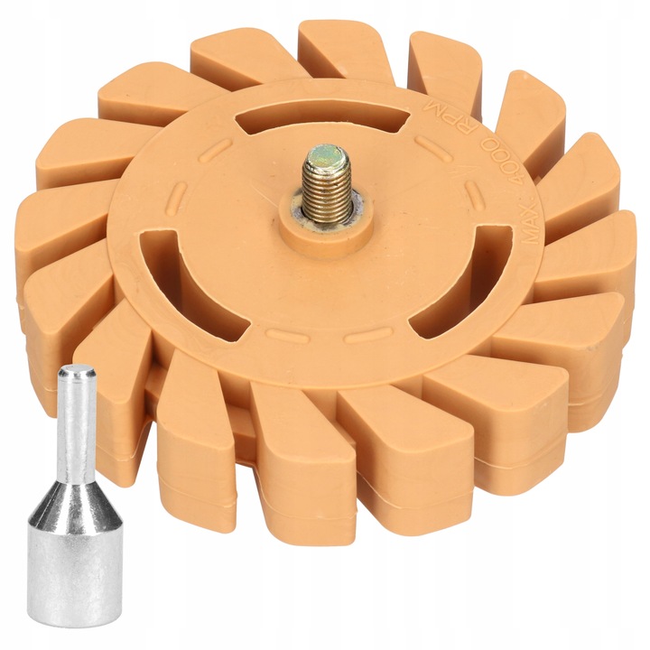Gumowy Krążek Tarcza Dysk Do Usuwania Kleju Z Felg Na Wiertarkę Adapter