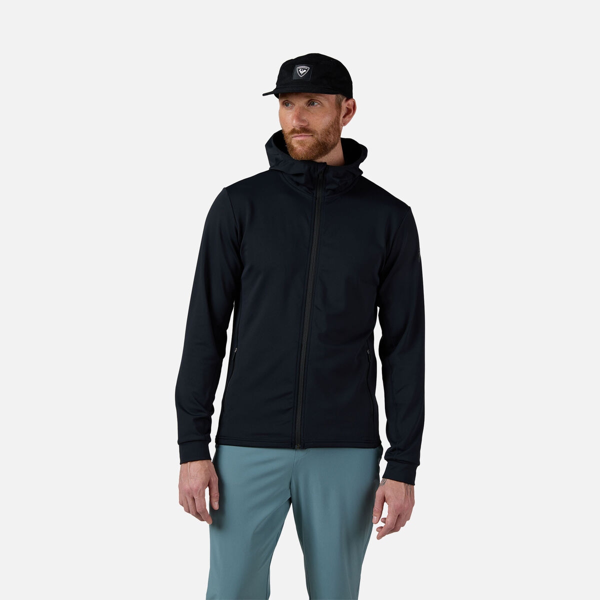 Kurtka męska z kapturem Rossignol Thin Midlayer czarna M