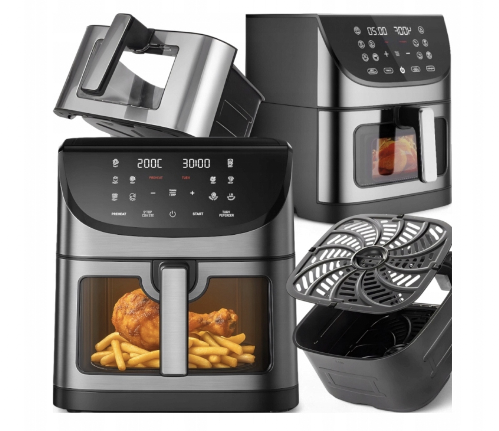 Air Fryer Frytkownica Beztłuszczowa 8L 1800W 200 Stopni