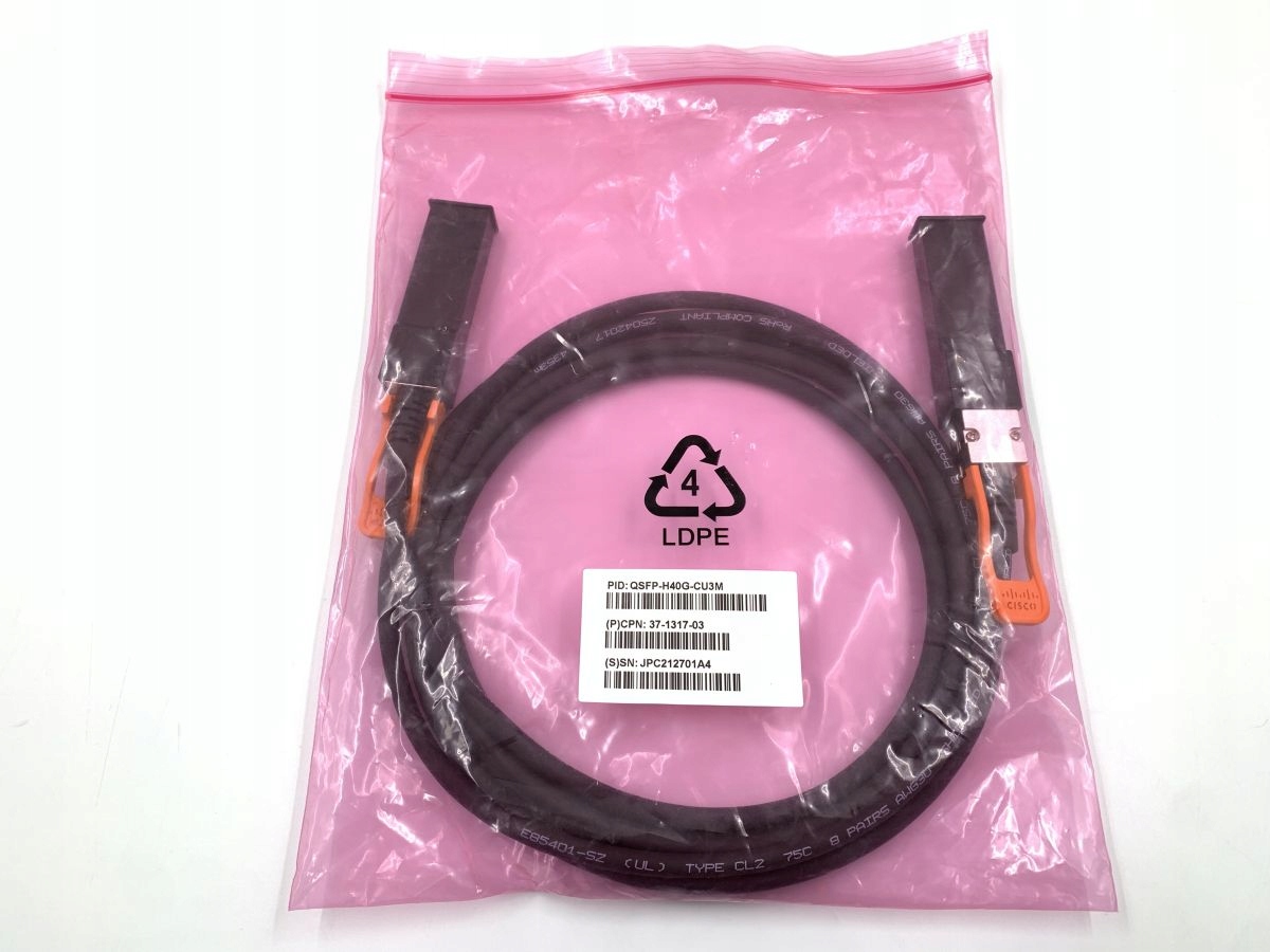 Cisco QSFP-H40G-CU3M= kabel InfiniBand 3 m QSFP+