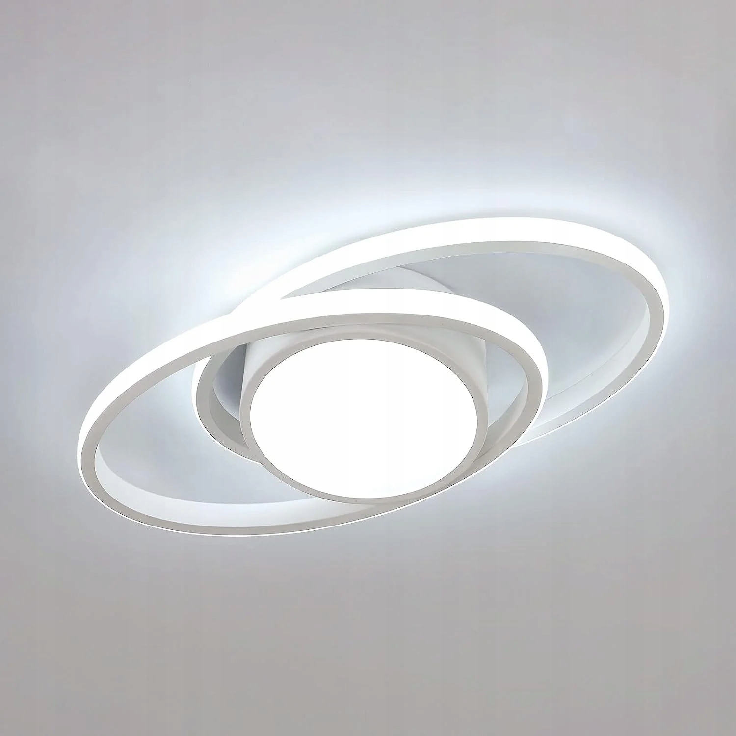 Lampa Sufitowa Led Plafon Okrągły Biały Nowoczesny 39W 6500K Do Salonu