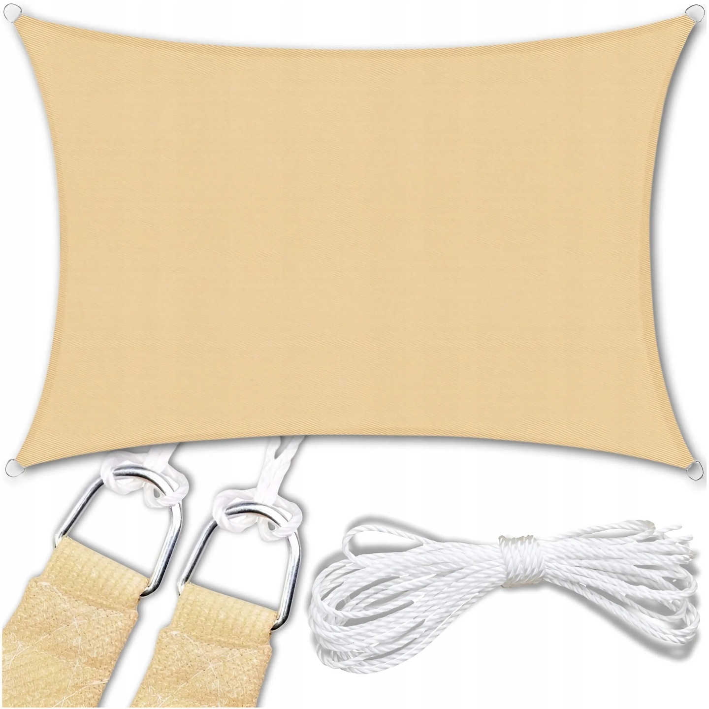 Żagiel Przeciwsłoneczny Ogrodowy Wodoodporny 4x3m Prostokąt Markiza Taras