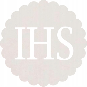 Topper Hostia IHS, dekoracja na tort na Komunię Świętą pik napis, 22 cm Wysokość produktu 20 cm